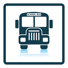 Image showing Icon of School bus