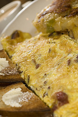 Image showing egg omelette with home fries