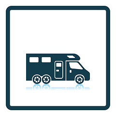 Image showing Camping family caravan  icon