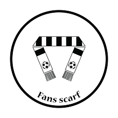 Image showing Football fans scarf icon