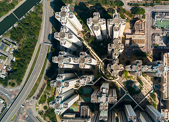 Image showing Top view of Hong Kong cityscape