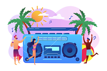Image showing Beach party concept vector illustration.