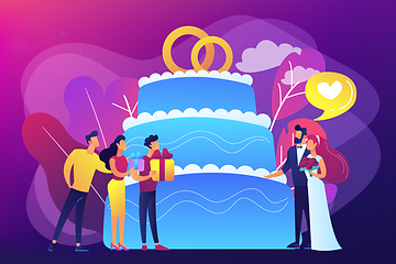 Image showing Wedding party concept vector illustration.