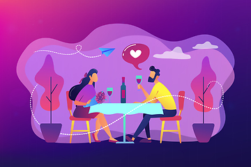 Image showing Romantic date concept vector illustration.