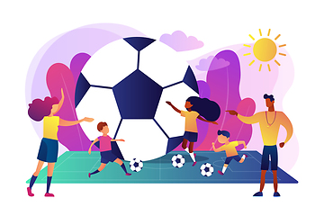 Image showing Soccer camp concept vector illustration.