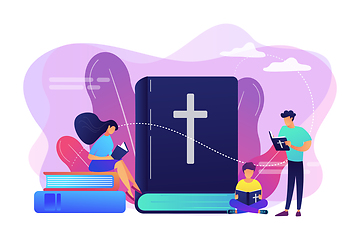 Image showing Holy bible concept vector illustration.