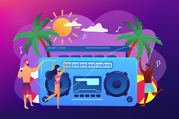 Image showing Beach party concept vector illustration.