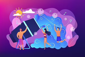 Image showing Foam party concept vector illustration.