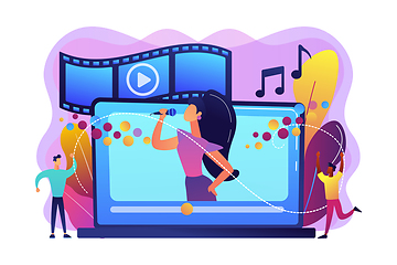 Image showing Music video concept vector illustration.