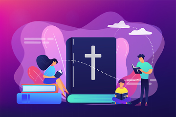 Image showing Holy bible concept vector illustration.