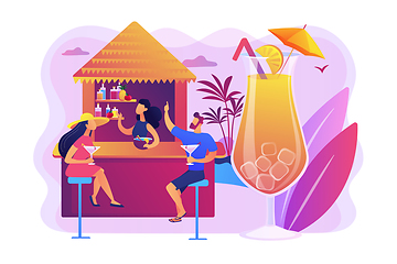 Image showing Beach bar concept vector illustration.