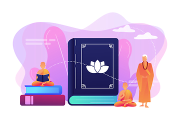 Image showing Buddhism concept vector illustration.