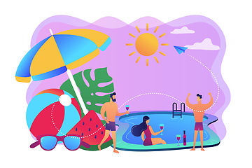 Image showing Pool party concept vector illustration.