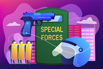 Image showing Special military forces concept vector illustration.