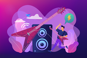 Image showing Rock music concept vector illustration.