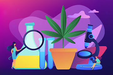 Image showing Marihuana products innovation concept vector illustration.