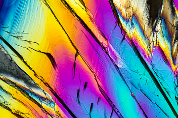 Image showing colorful Sucrose micro crystals