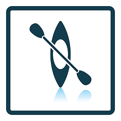 Image showing Kayak and paddle icon