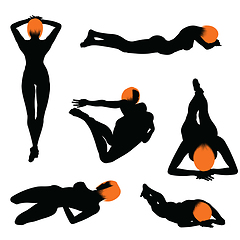 Image showing Naked sexy girls silhouette set