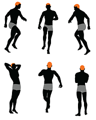 Image showing Set of men silhouette