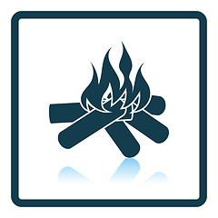 Image showing Camping fire  icon