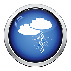 Image showing Clouds and lightning icon