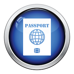 Image showing Passport with chip icon