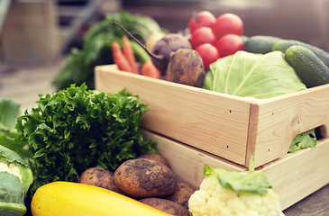 Image showing close up of vegetables on farm