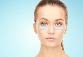 Image showing beautiful young woman face with under-eye patches