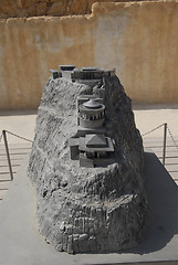 Image showing Model of Masada fortress