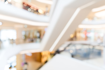 Image showing Shopping mall abstract defocused blurred background