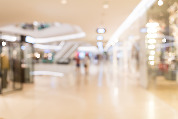 Image showing Shopping mall abstract defocused blurred background