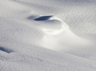 Image showing Deep snowdrifts