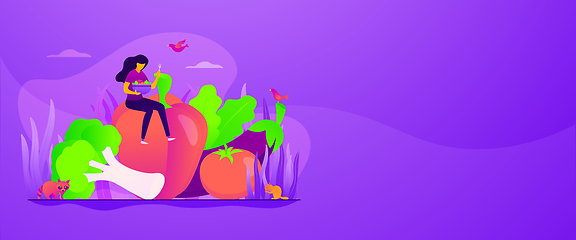 Image showing Vegetarianism web banner concept.