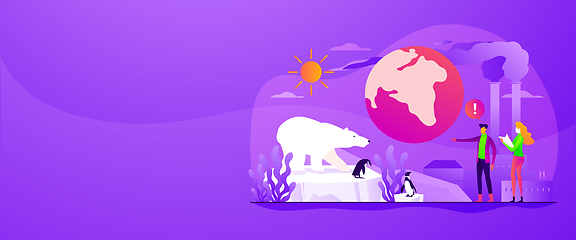 Image showing Global warming web banner concept.