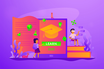 Image showing Digital learning concept vector illustration.