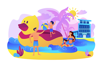 Image showing Family vacation concept vector illustration