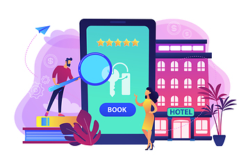 Image showing Booking hotel concept vector illustration