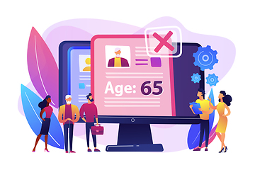 Image showing Ageism social problem concept vector illustration