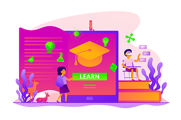 Image showing Digital learning concept vector illustration.