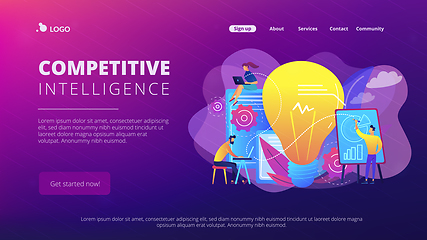 Image showing Competitive intelligence concept landing page.