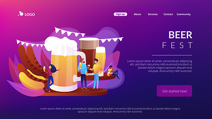 Image showing Beer fest concept landing page.