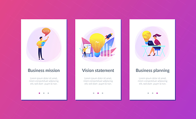 Image showing Vision statement app interface template.