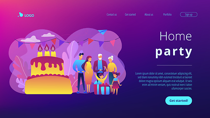Image showing Family tradition concept landing page.