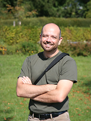 Image showing man with crossed arms, beard and bald head