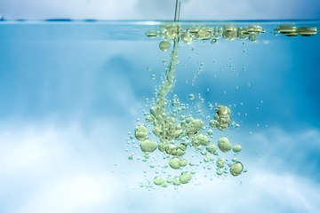 Image showing water oil bubbles background