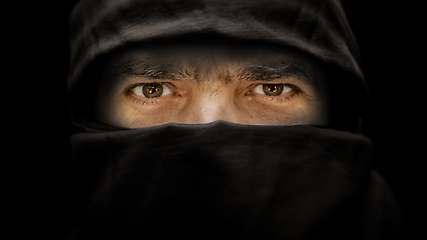 Image showing arabic male eyes portrait