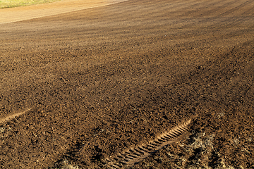 Image showing Plowed agricultural field