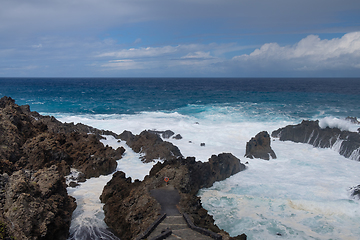 Image showing natural swimming pools on Tenerife island