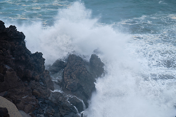 Image showing natural swimming pools on Tenerife island